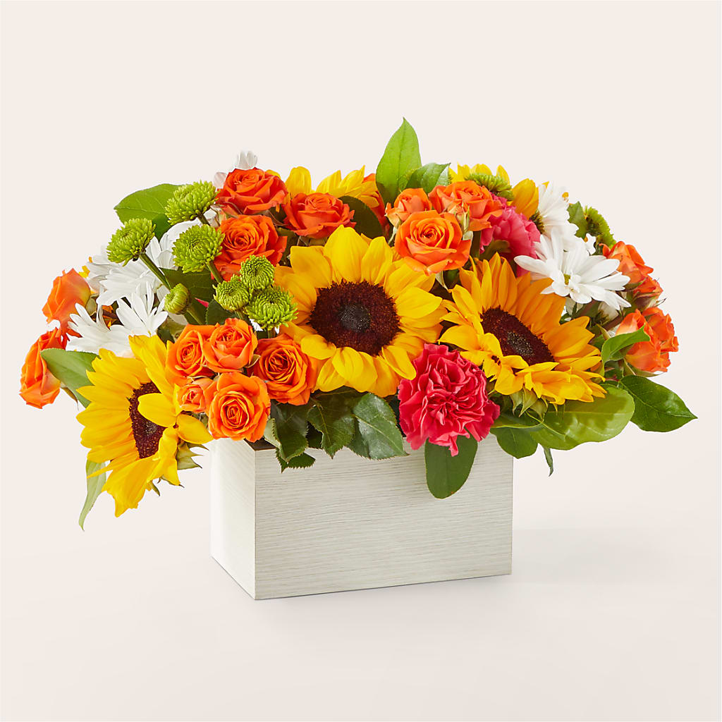 Sun-drenched Blooms Box Bouquet – The Flower Garden, Nettleton MS