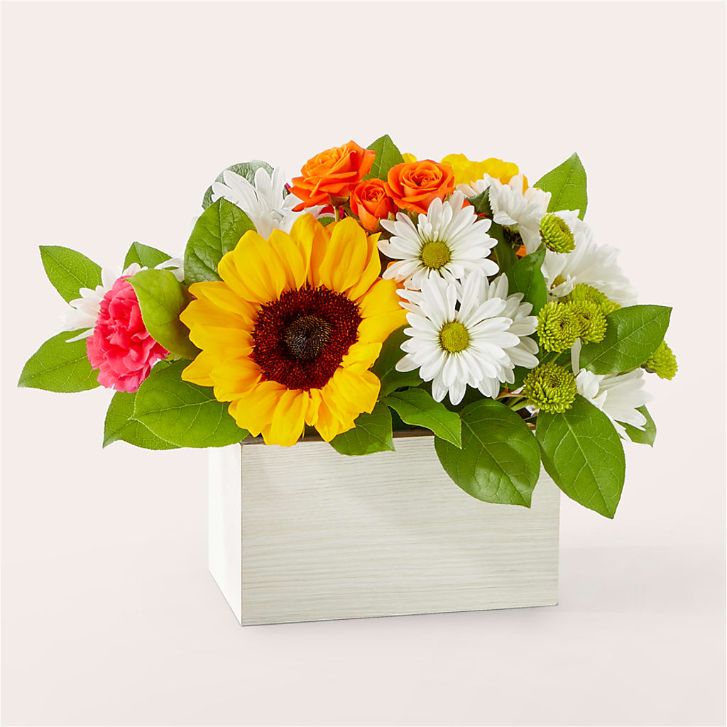 Sun-drenched Blooms Box Bouquet – The Flower Garden, Nettleton MS