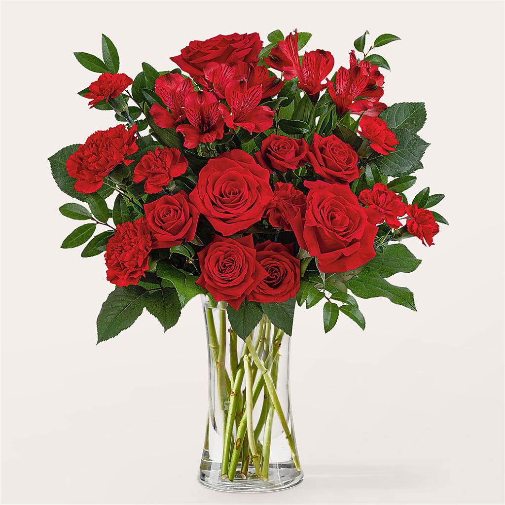 Brilliant Ruby Bouquet – The Flower Garden, Nettleton MS