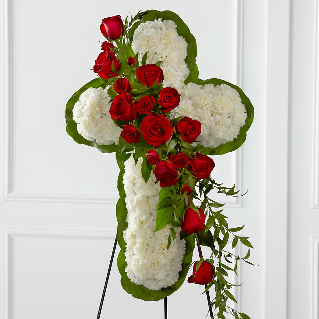 Floral Cross Easel – The Flower Garden, Nettleton MS