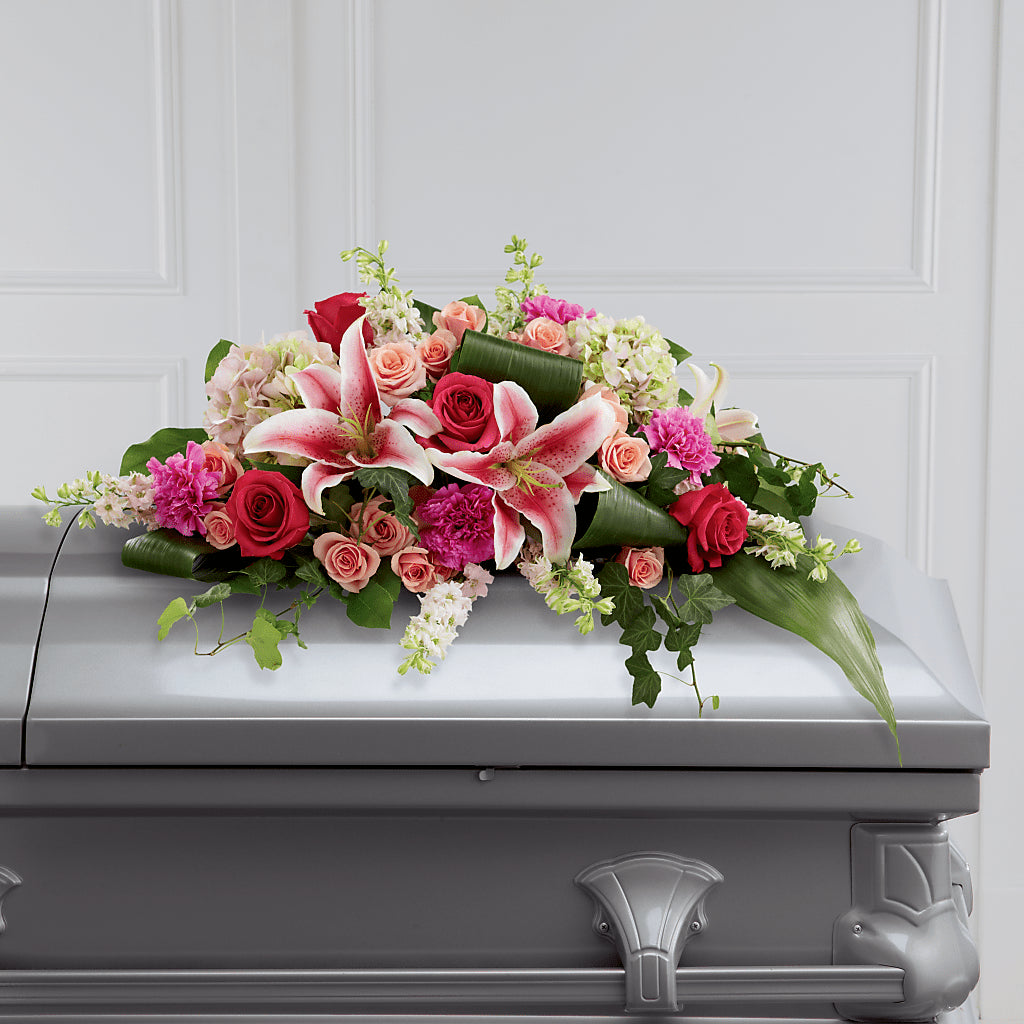 Splendid Grace Casket Spray – The Flower Garden, Nettleton MS