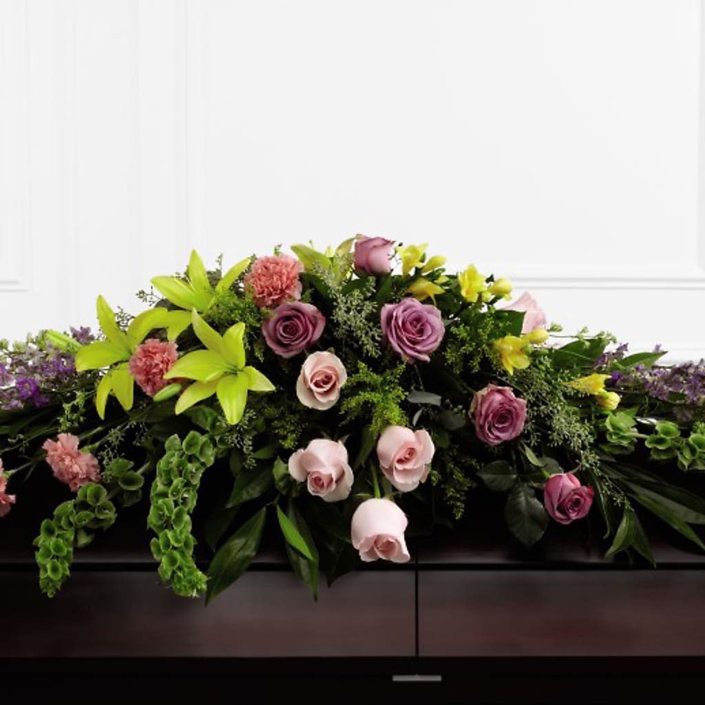 Forever Beloved Casket Spray – The Flower Garden, Nettleton MS