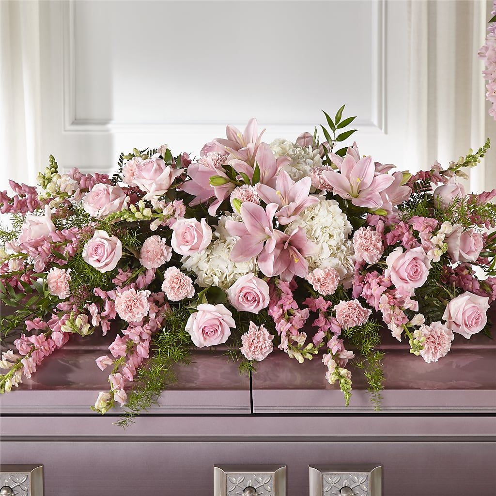 Life & Remembrance Casket Spray – The Flower Garden, Nettleton MS