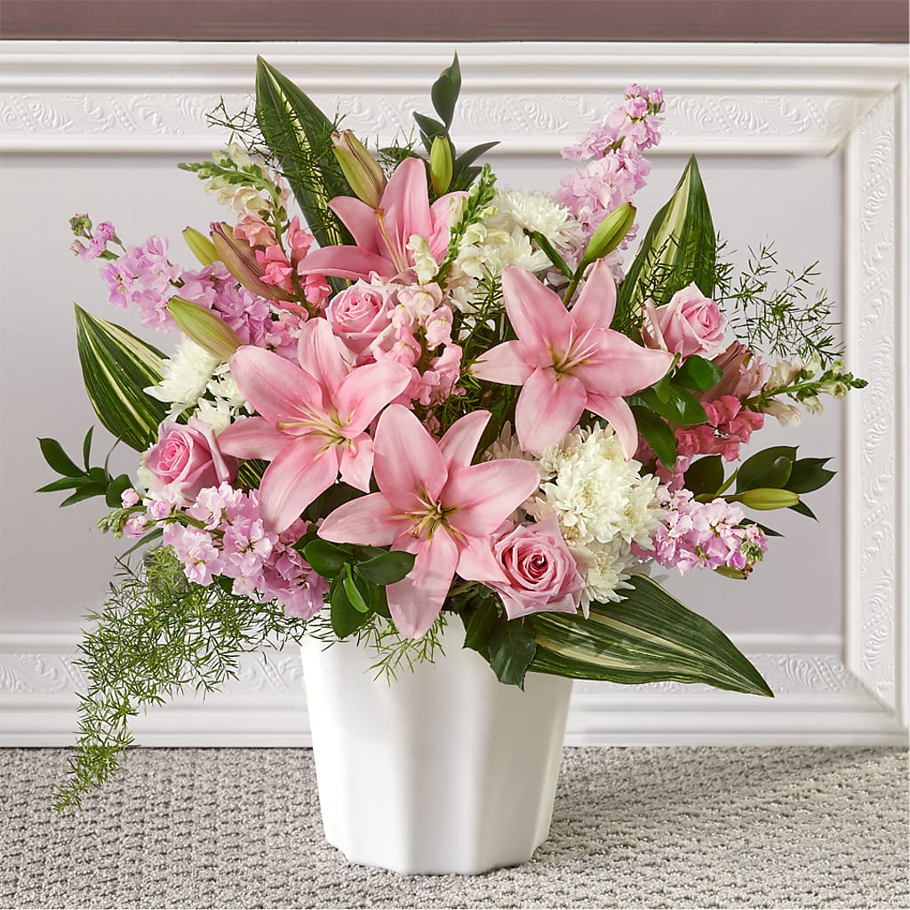 Simply Serene Floor Basket – The Flower Garden, Nettleton MS