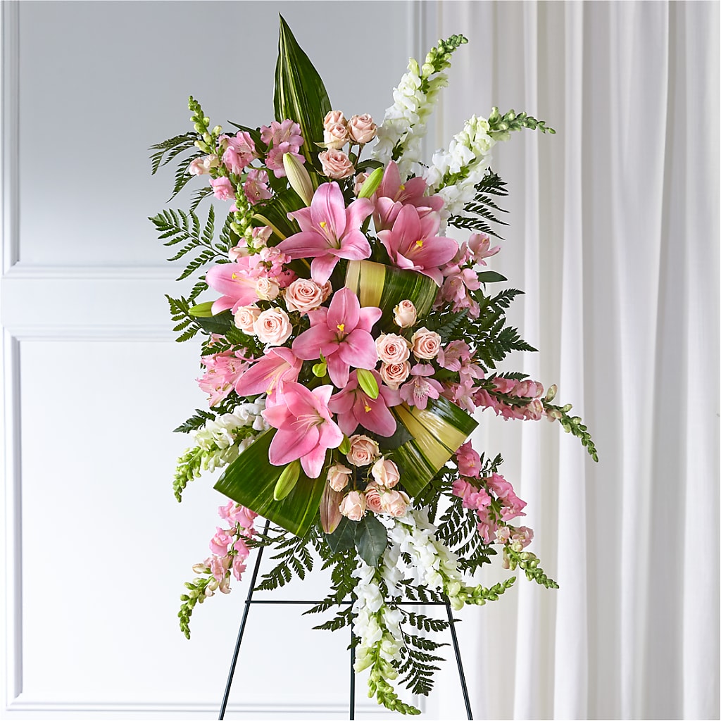 Elegant Embrace Standing Spray – The Flower Garden, Nettleton MS