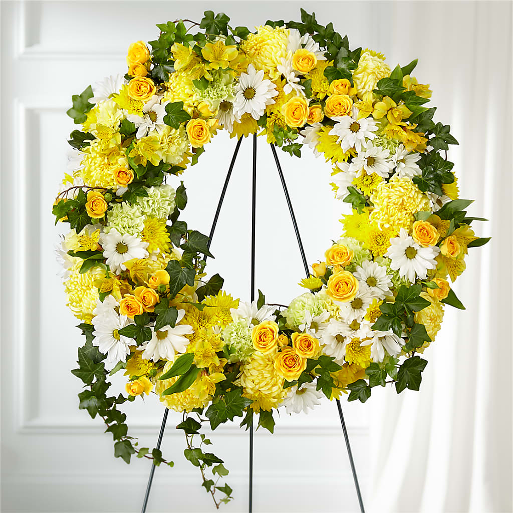Golden Remembrance Wreath – The Flower Garden, Nettleton MS