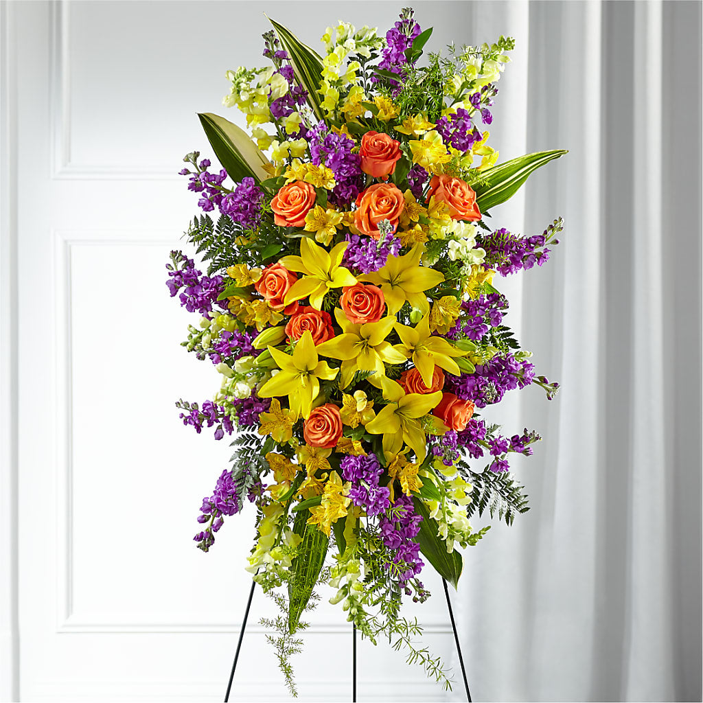 Thoughtful Prayers Standing Spray – The Flower Garden, Nettleton MS