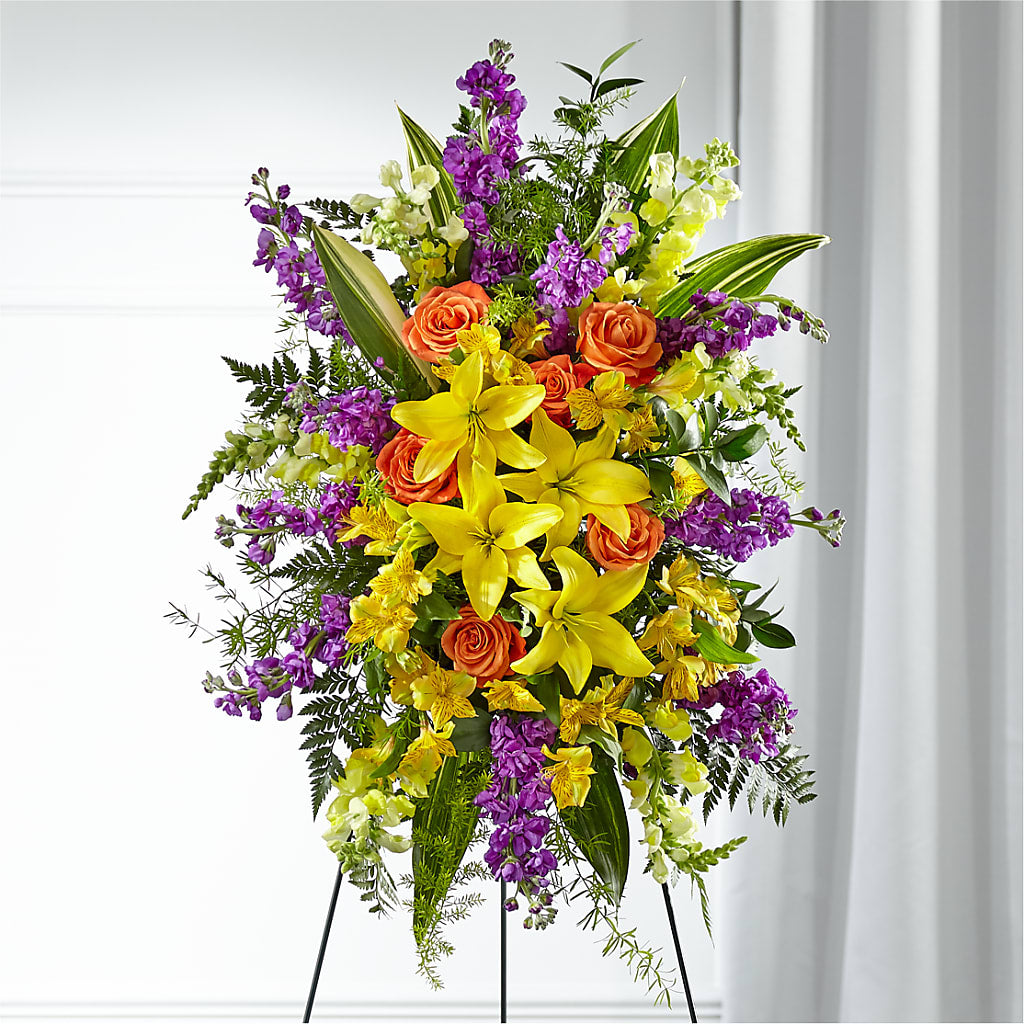 Thoughtful Prayers Standing Spray – The Flower Garden, Nettleton MS