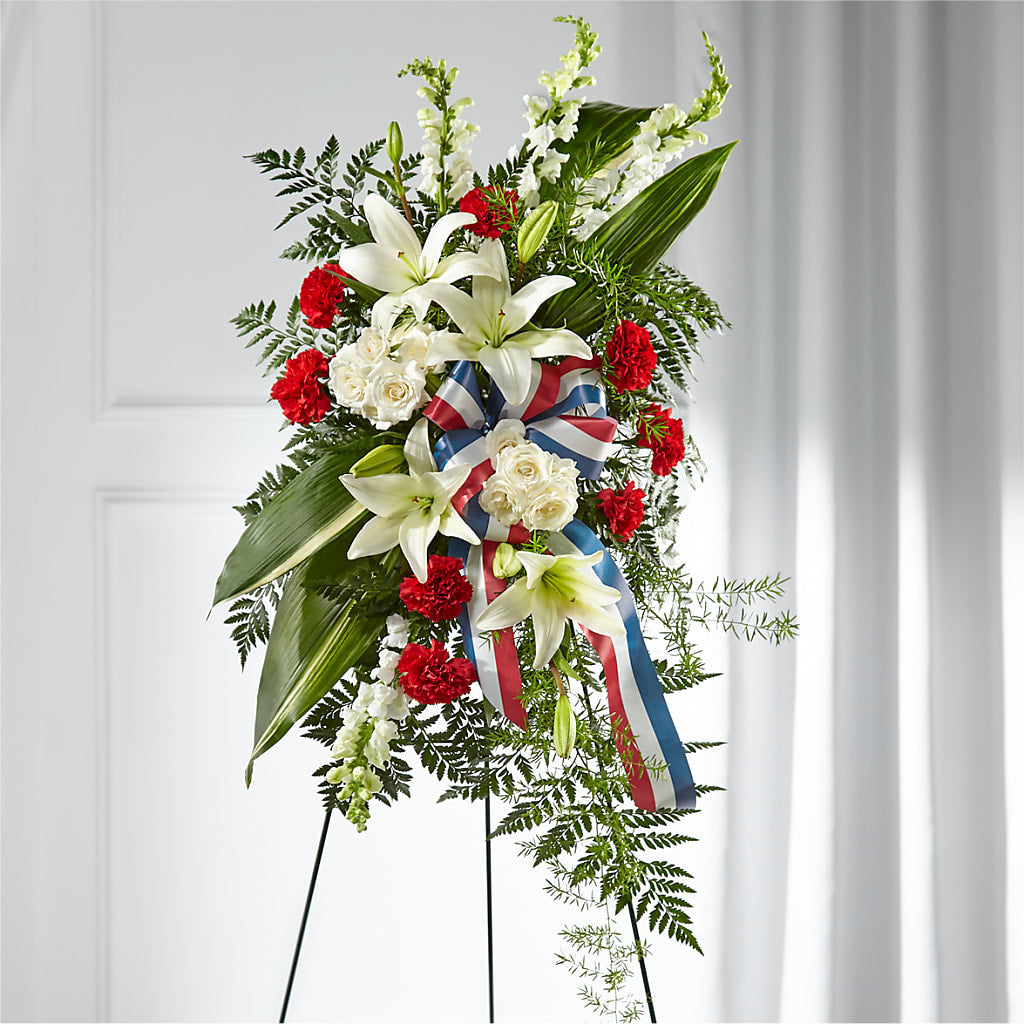 Stars of Life Standing Spray – The Flower Garden, Nettleton MS