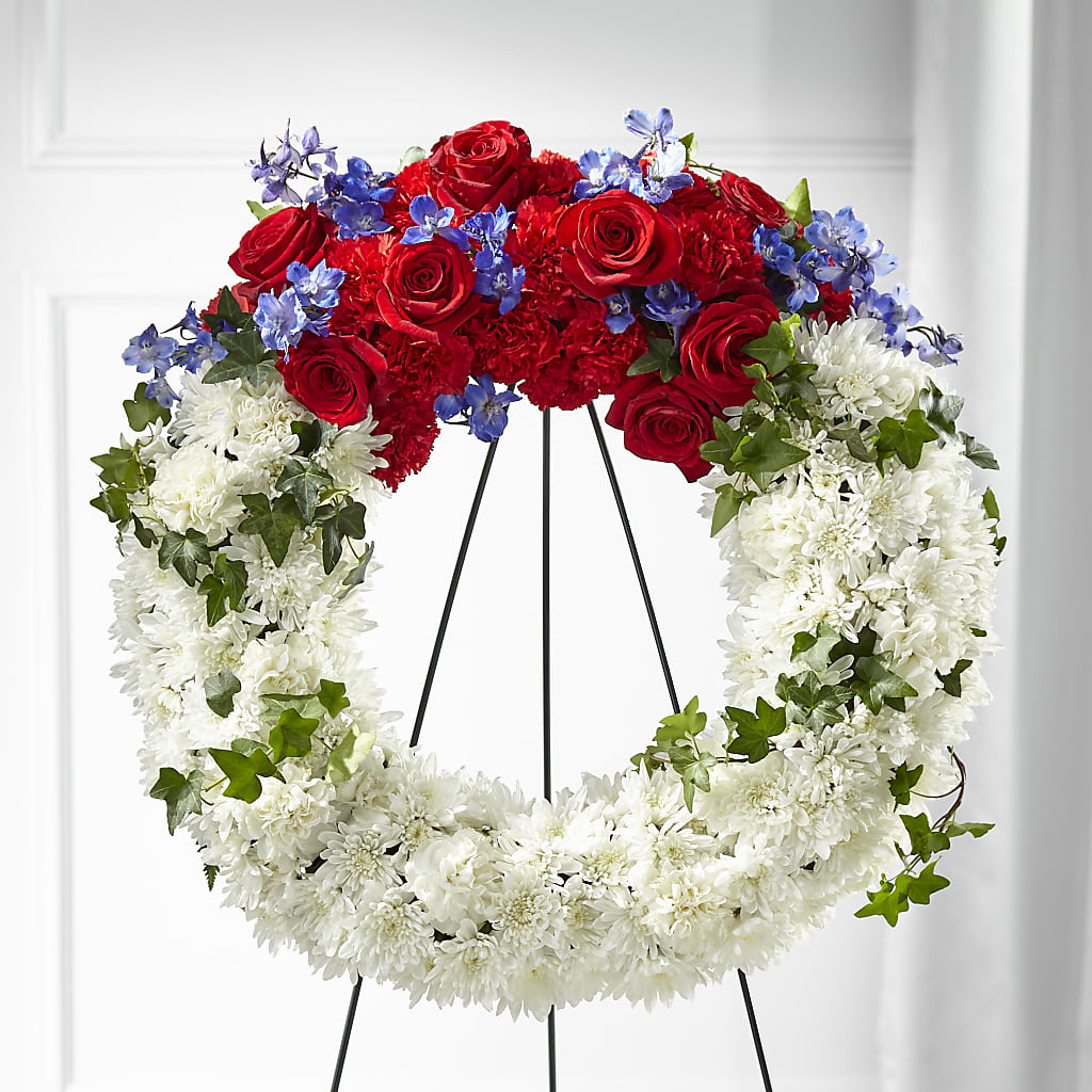 Patriotic Passion Wreath – The Flower Garden, Nettleton MS