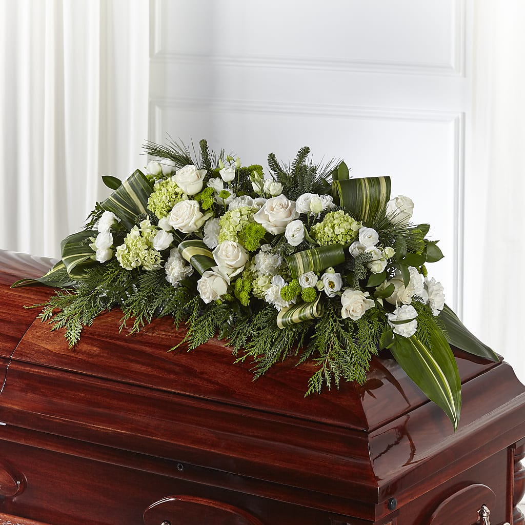 Hopeful Gesture Casket Spray – The Flower Garden, Nettleton MS