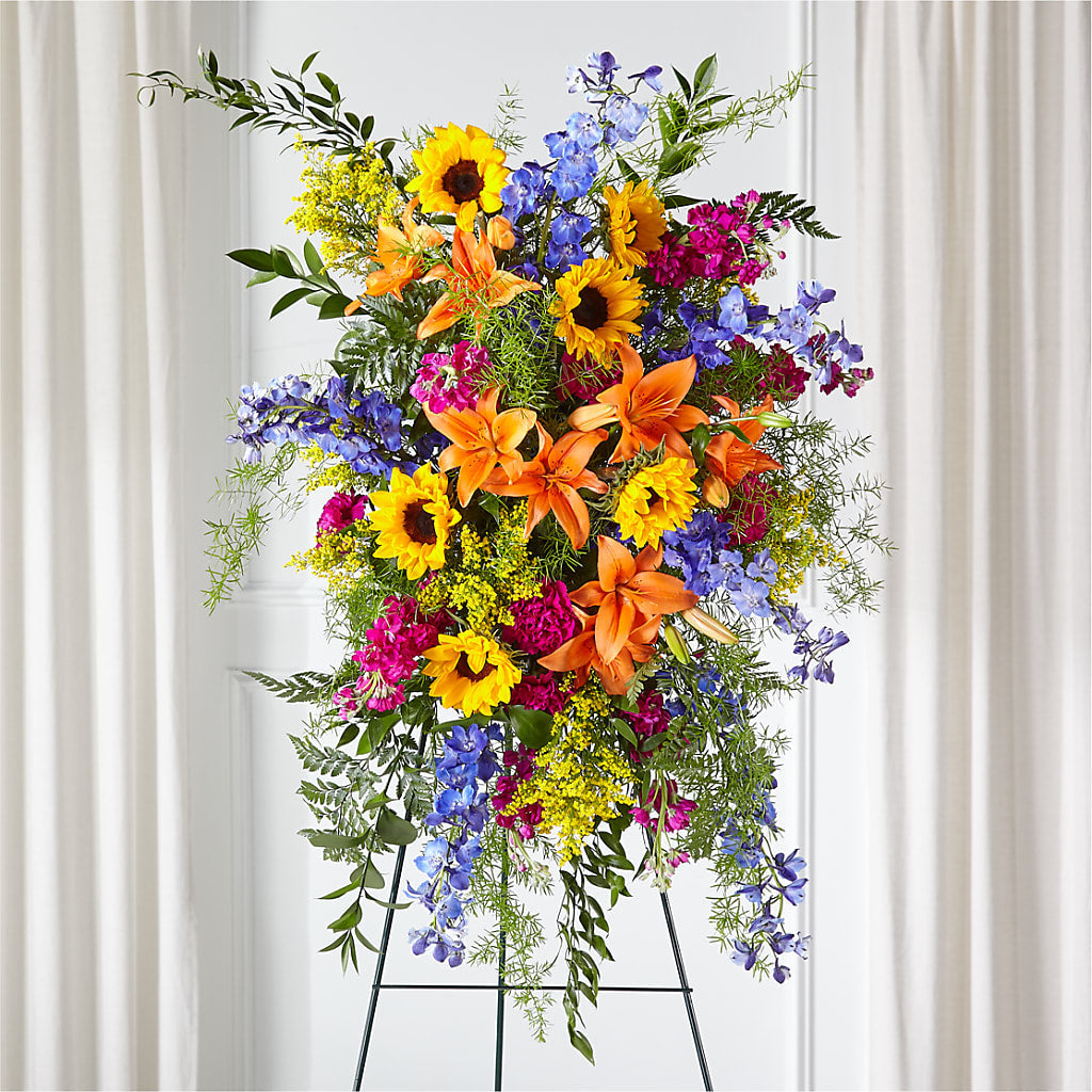Sunlit Memories Standing Spray (Standard) – The Flower Garden, Nettleton MS