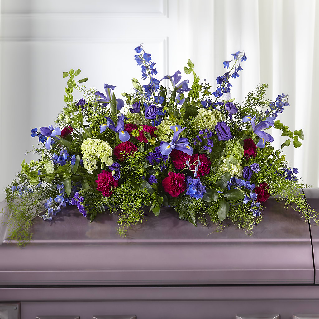 Always Treasured Casket Spray – The Flower Garden, Nettleton MS