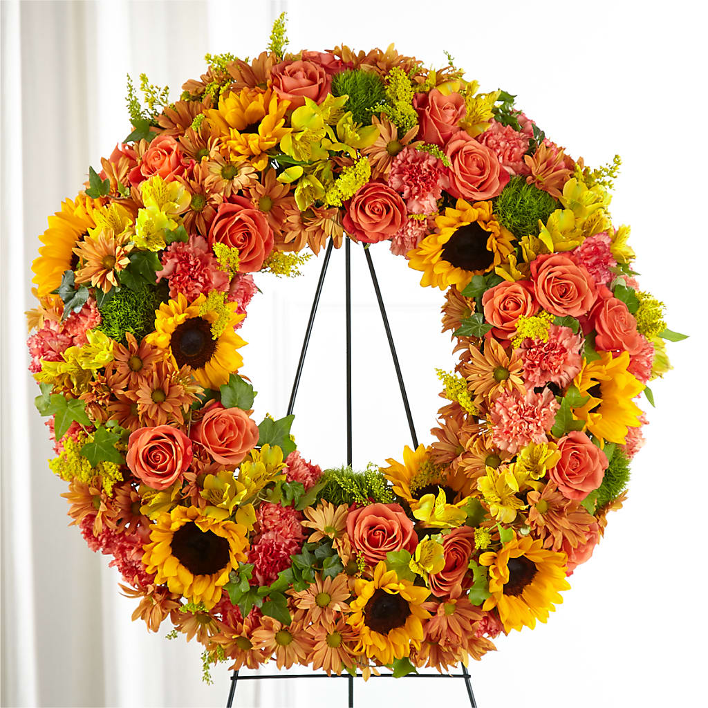 Autumnal Memories Wreath (Standard) – The Flower Garden, Nettleton MS