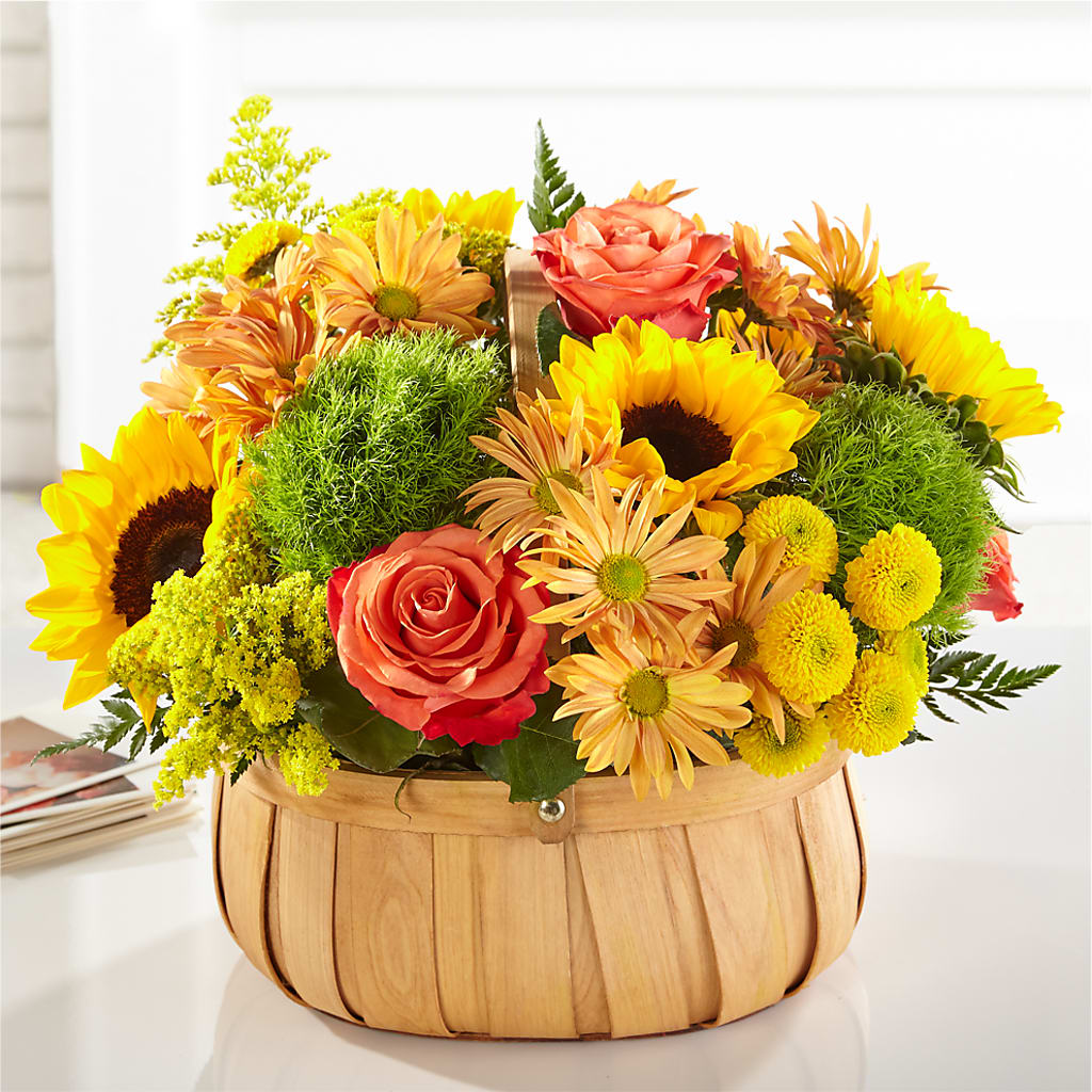 Harvest Sunflower Basket – The Flower Garden, Nettleton MS