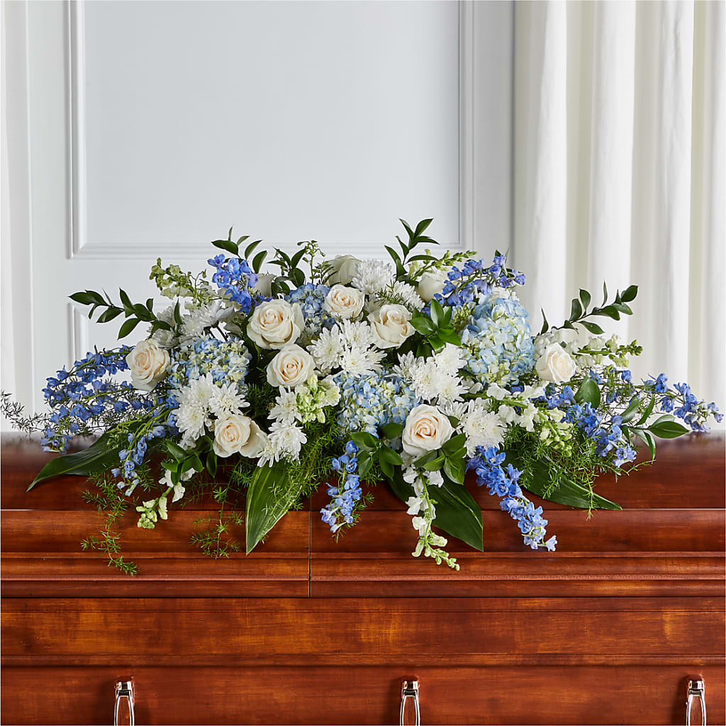 Timeless Essence Casket Spray – The Flower Garden, Nettleton MS