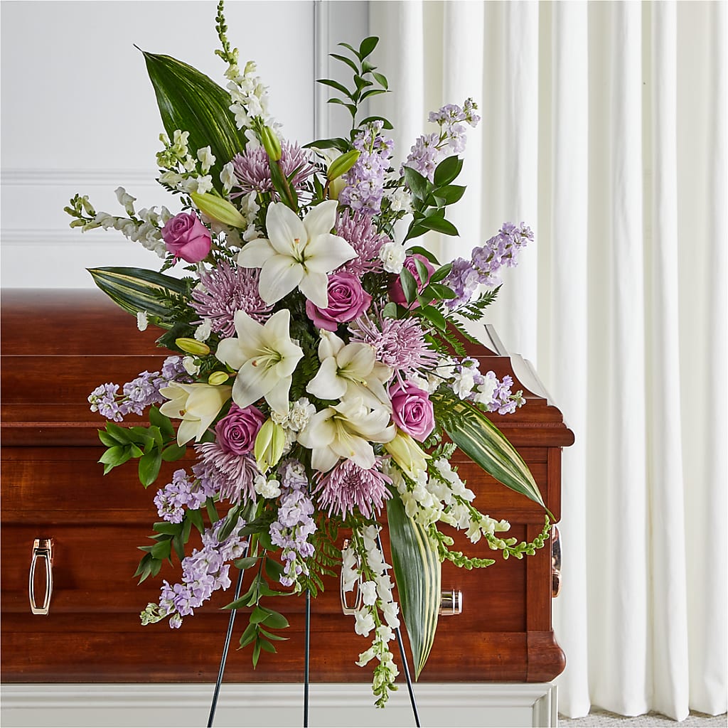 Grateful Hearts Standing Spray – The Flower Garden, Nettleton MS