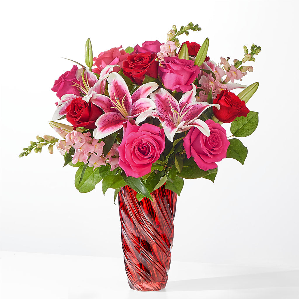 Always You Bouquet with Luxe Swirl Vase – The Flower Garden, Nettleton MS