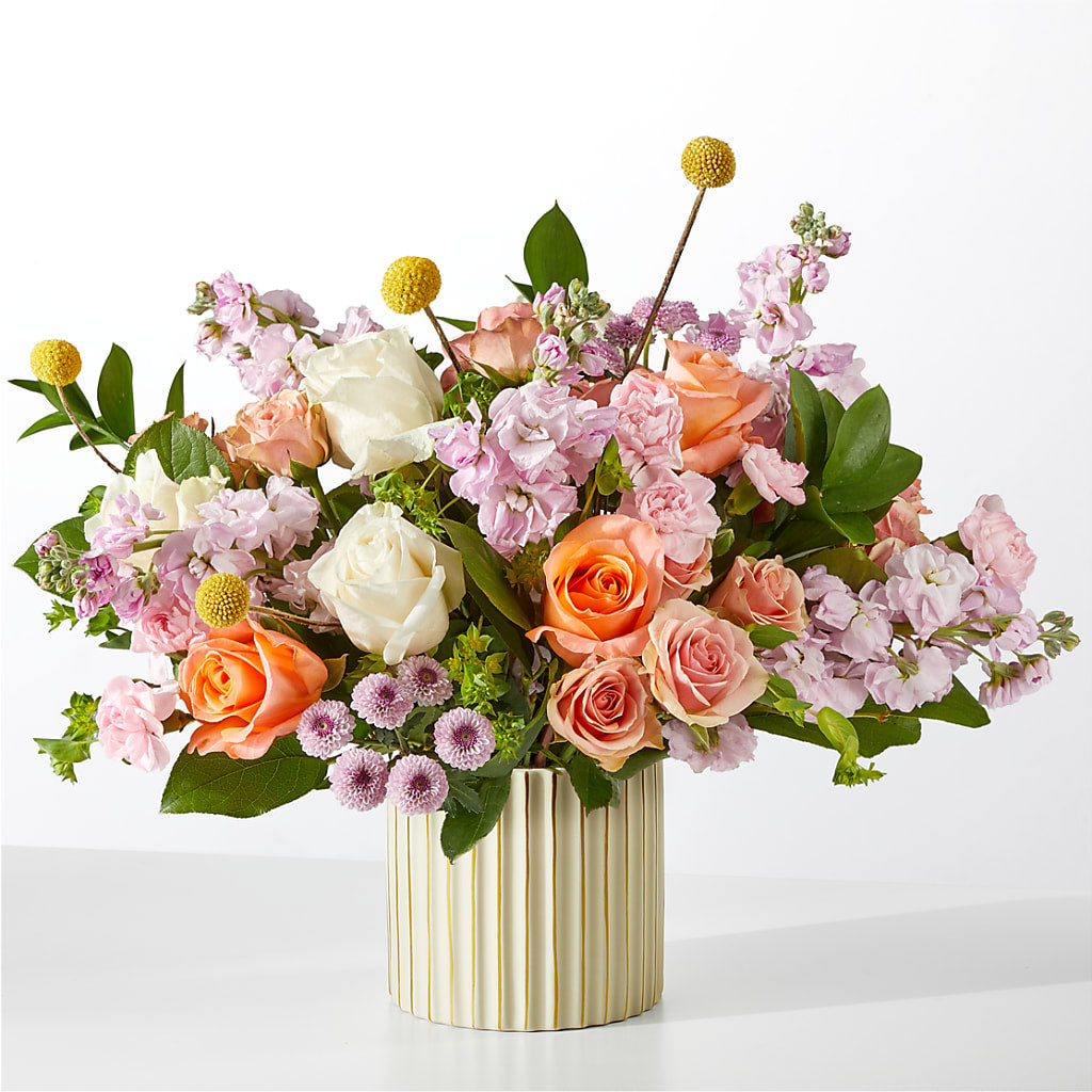French Market Bouquet with Ivory Vase – The Flower Garden, Nettleton MS