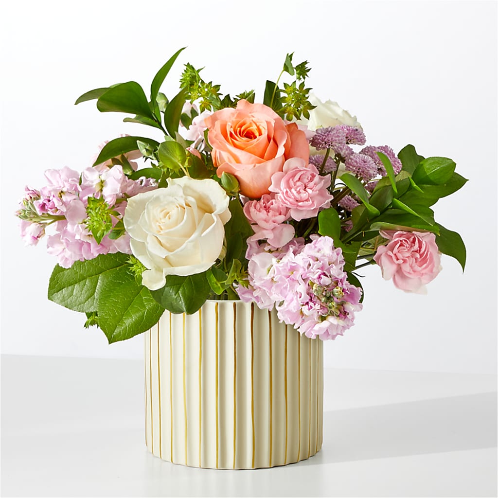 French Market Bouquet with Ivory Vase – The Flower Garden, Nettleton MS