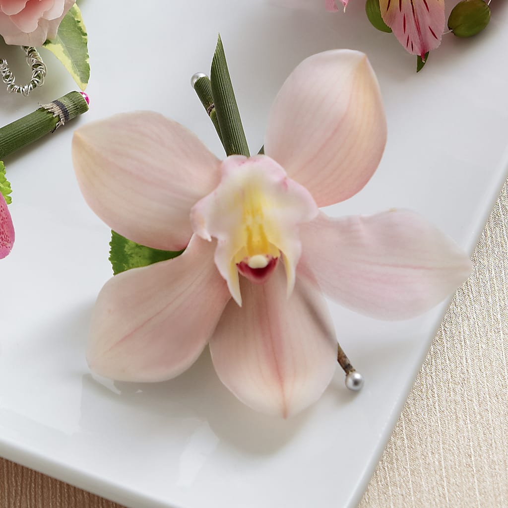 Pink Cymbidium Boutonniere – The Flower Garden, Nettleton MS