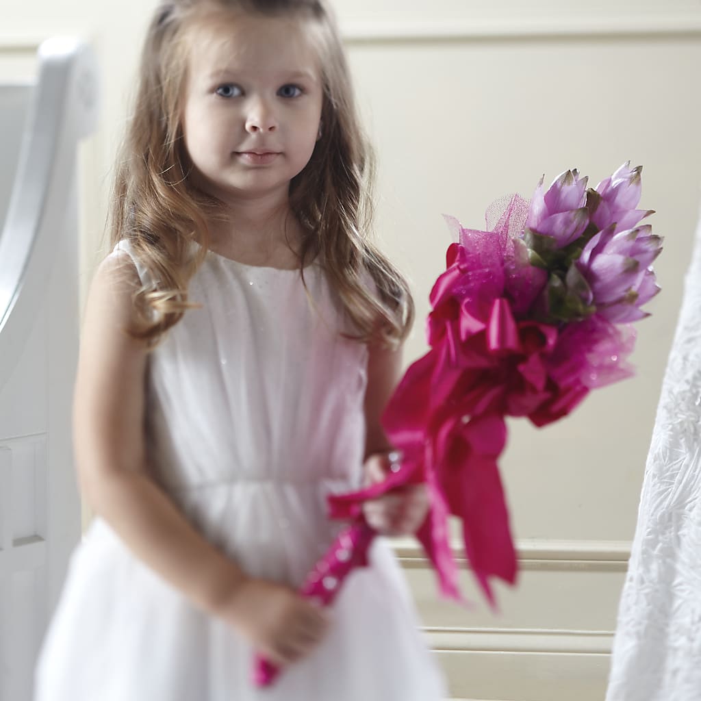 Sparkle Pink Flower Girl Bouquet – The Flower Garden, Nettleton MS