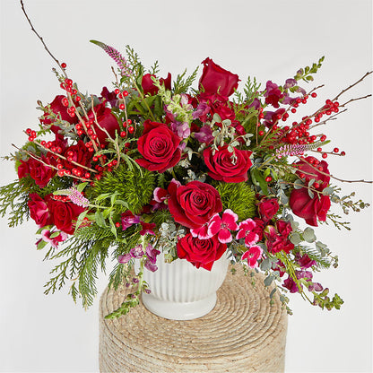 Big Red Bow Bouquet –  The Flower Garden, Nettleton MS