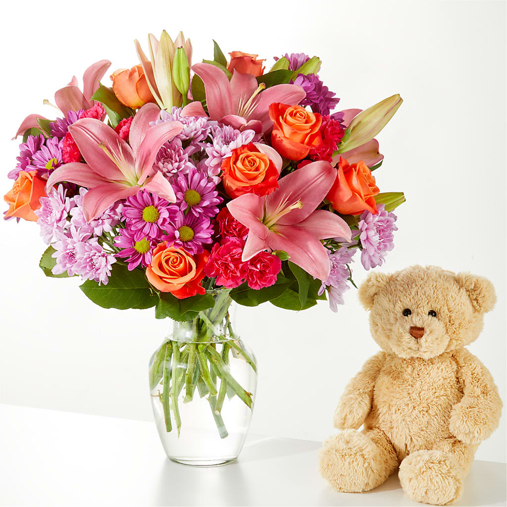 One and Only Bouquet and Bear Bundle –  The Flower Garden, Nettleton MS