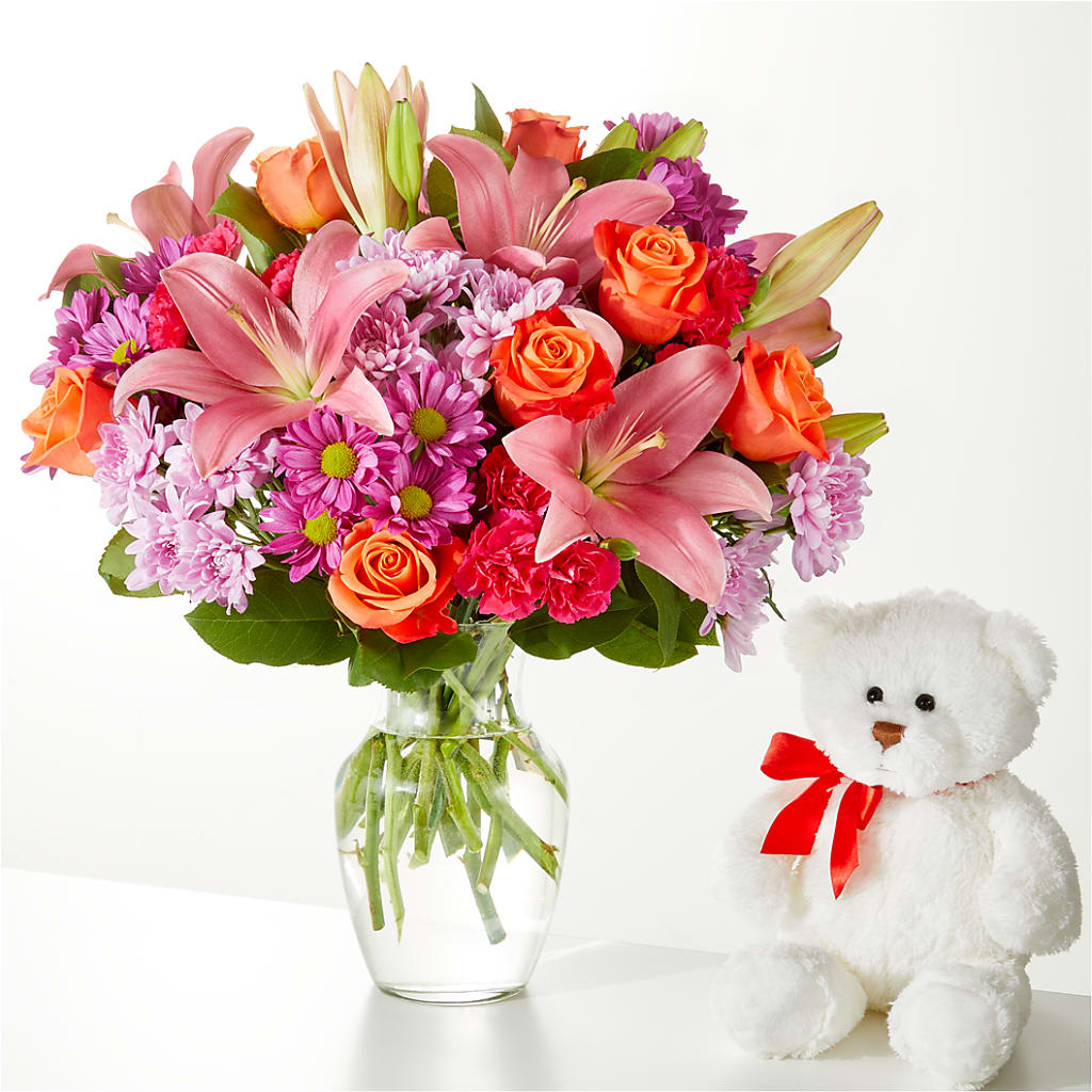One and Only Bouquet and Bear Bundle –  The Flower Garden, Nettleton MS