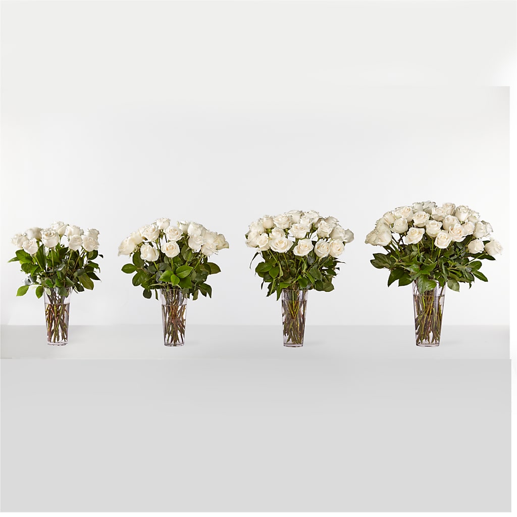 Long Stem White Rose Bouquet –  The Flower Garden, Nettleton MS