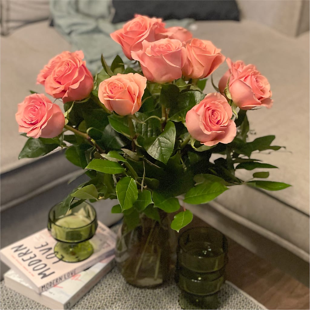 Long Stem Pink Rose Bouquet –  The Flower Garden, Nettleton MS