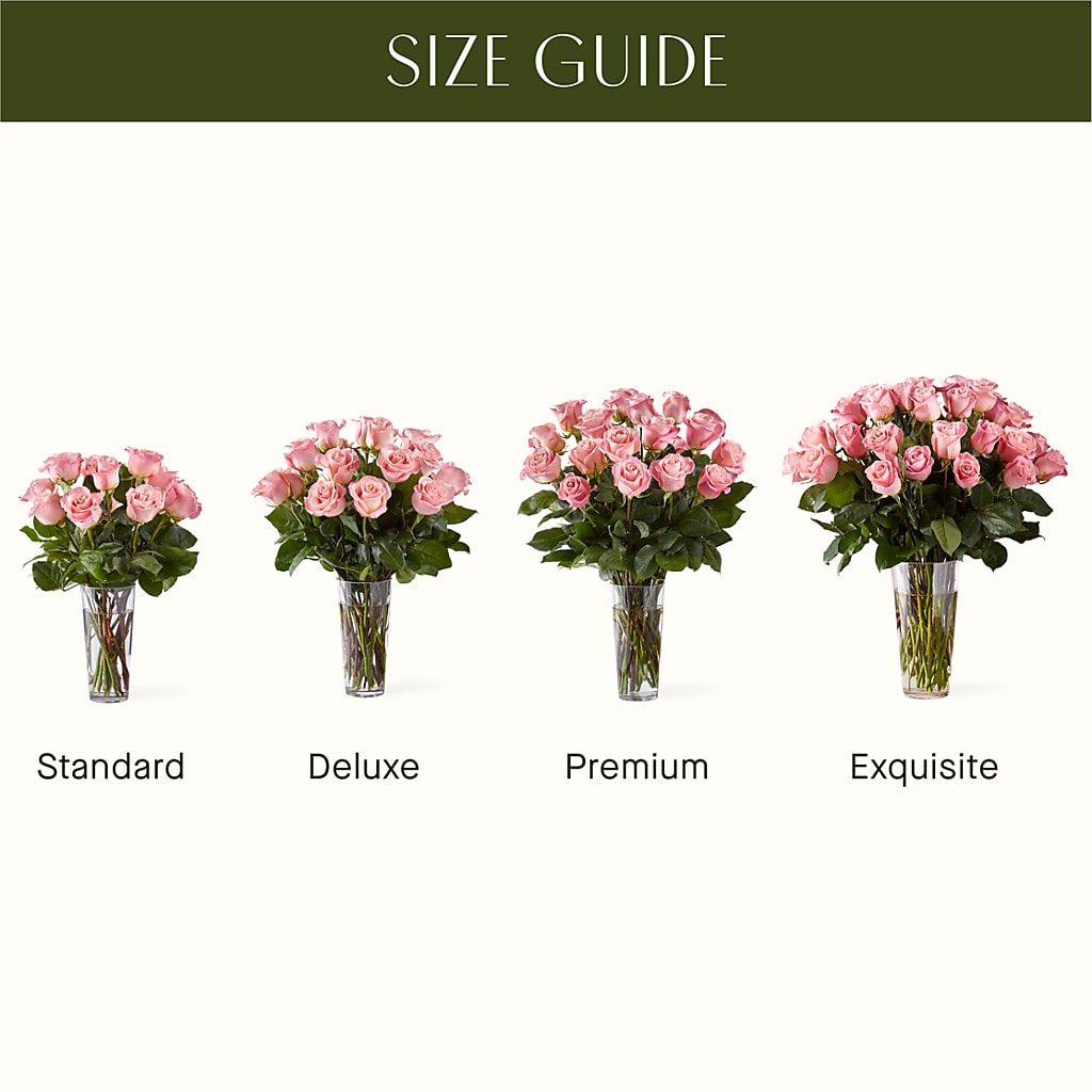 Long Stem Pink Rose Bouquet –  The Flower Garden, Nettleton MS