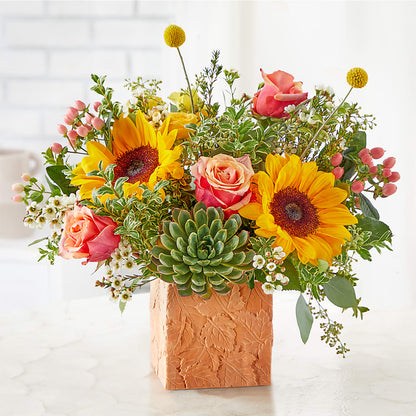 Sunflower Season Bouquet –  The Flower Garden, Nettleton MS