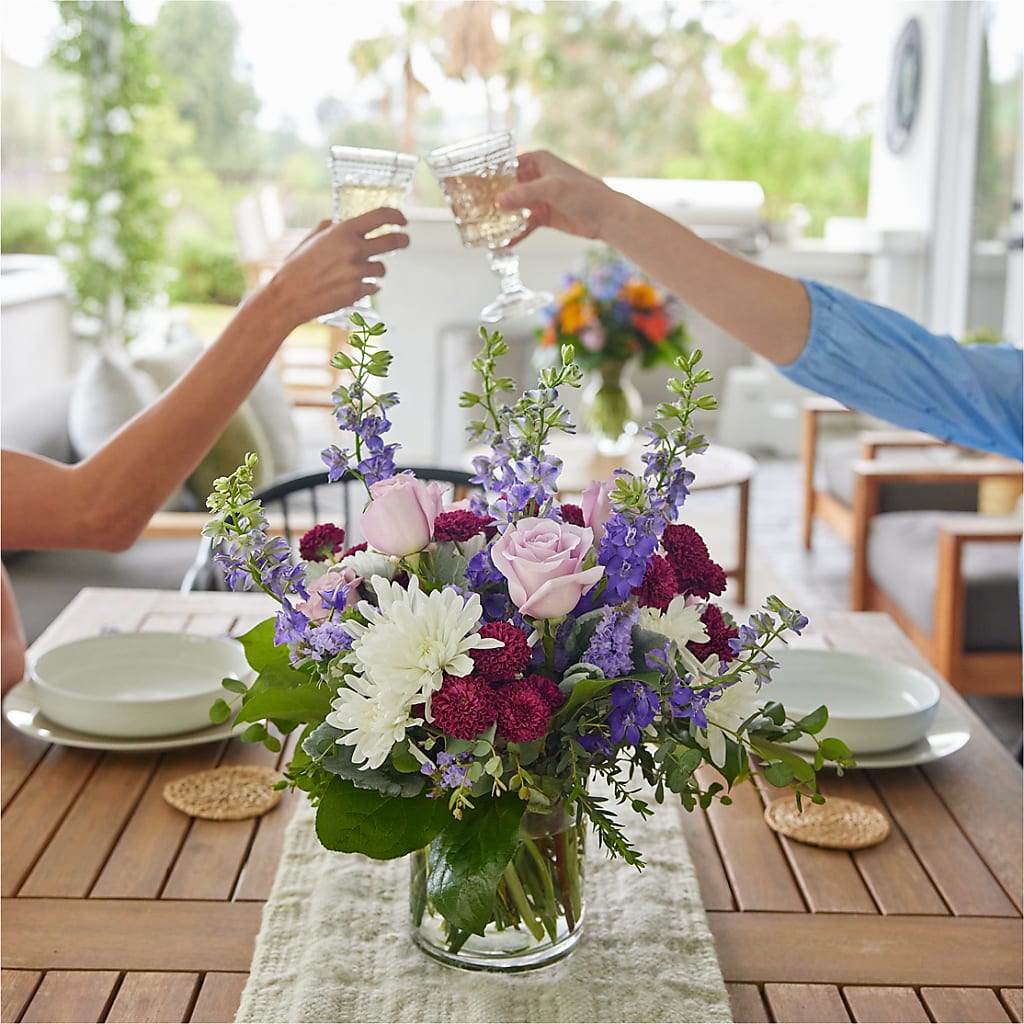 Violet Frost Bouquet –  The Flower Garden, Nettleton MS