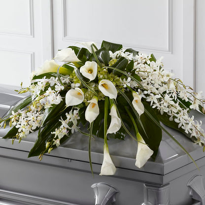 Angel Wings Casket Spray –  The Flower Garden, Nettleton MS