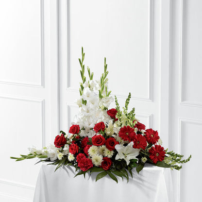 Crimson & White Arrangement –  The Flower Garden, Nettleton MS