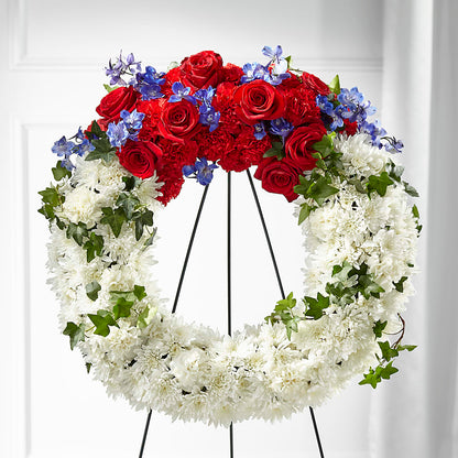 Patriotic Passion Wreath –  The Flower Garden, Nettleton MS