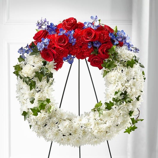 Patriotic Passion Wreath –  The Flower Garden, Nettleton MS