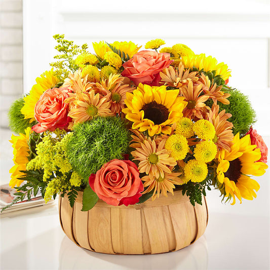 Harvest Sunflower Basket –  The Flower Garden, Nettleton MS