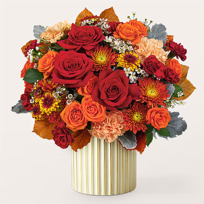 Merlot Bouquet with Ivory Vase –  The Flower Garden, Nettleton MS
