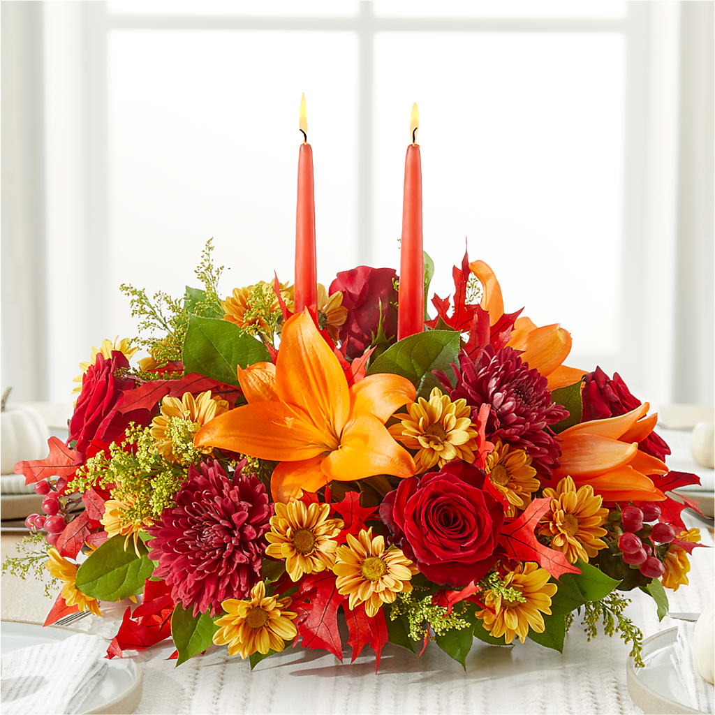 Autumn's Embrace Centerpiece –  The Flower Garden, Nettleton MS