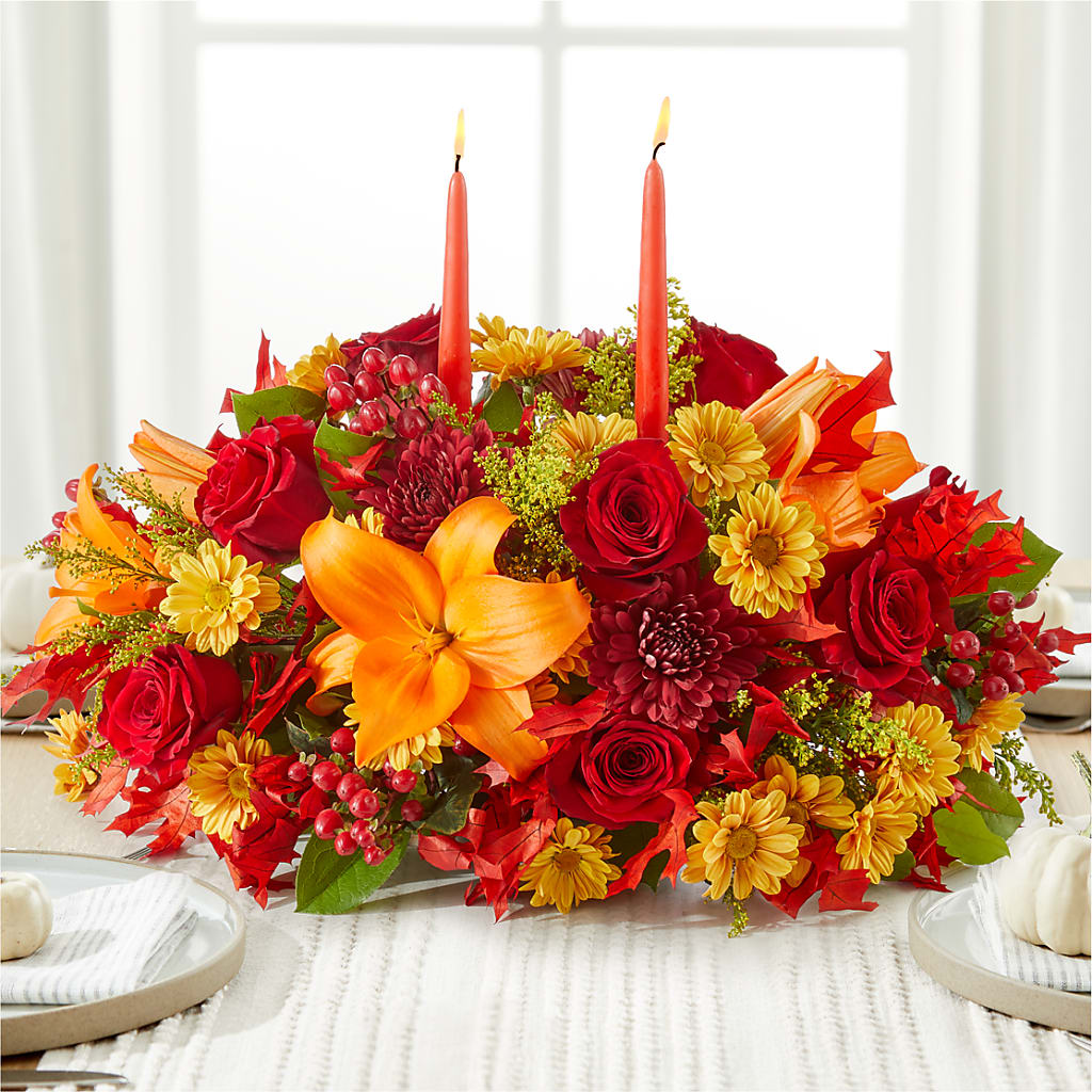 Autumn's Embrace Centerpiece –  The Flower Garden, Nettleton MS