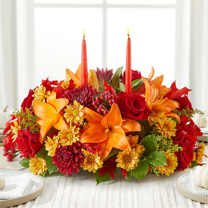 Autumn's Embrace Centerpiece –  The Flower Garden, Nettleton MS