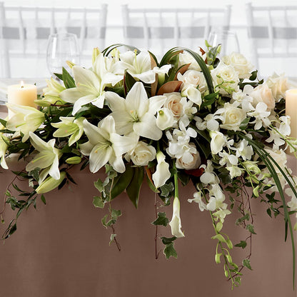 White Linen Arrangement –  The Flower Garden, Nettleton MS